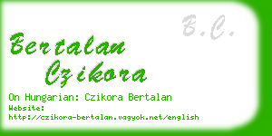 bertalan czikora business card